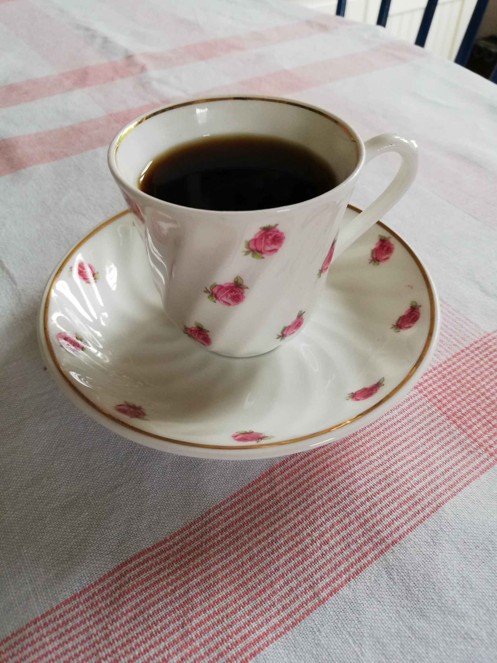 Kaffekopp med rosor